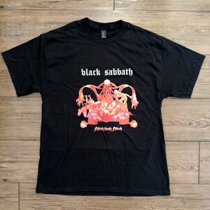 Black Sabbath Sabbath Bloody Sabbath Graphic T Shirt Black Size L